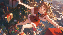 Cute Anime Idols, Christmas Costumes When It Snows