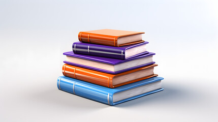 Canvas Print - Books icon school 3d