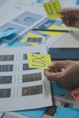 ux graphic designer creative sketch planning application process development prototype wireframe for