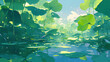 beautiful colors of lily pad leaves floating pond lilypad Lily