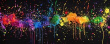 Abstract Colorful Paint Splashes