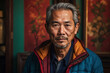 Gedankenvolle Ruhe: Porträt eines würdevollen chinesischen Seniors