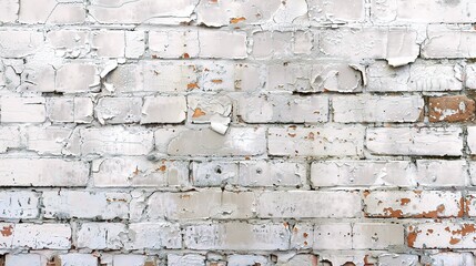 Canvas Print - White grunge brick wall backgroun