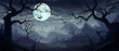Hallowen full moon background vector illustration ..