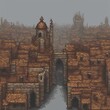pixel art of A major painting from the renaissance era the scene of the Rennaissance painting during the year 1600 A D with an perspective Burning city reborn daylight dark and daylight details high