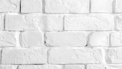 Wall Mural - White brick wall