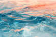 Ocean waves, light blue and orange, calm and meditative.