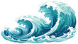 Sea waves. Hand drawn vector illustration. Design 
