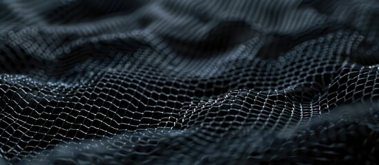 Black nylon net texture pattern