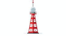 Tower Transmitter Icon Vector Flat Vector Isolated