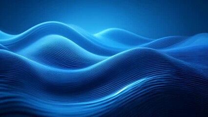 Sticker -  Vivid Blue Abstract Waves - A Dynamic Background for Your Creative Projects