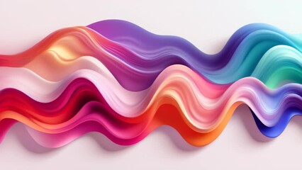 Canvas Print -  Vivid abstract waves, perfect for modern art or digital backgrounds