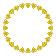 Diamond in Circle Shaped, can use for Art Illustration, Logo Gram, Frame Work, Background, Pictogram, Website, Apps, or Graphic Design Element. Format PNG