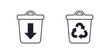 © nexusby - waste reduction and recycling icons with a trash bin