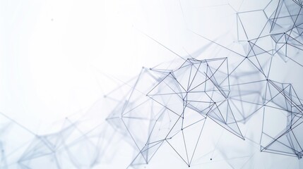 Poster - abstract future network on white background. Data and technology concept, network connection