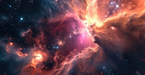 Wall Mural - colourful nebula galaxy cosmos astronomy star