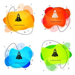 Poster - black business startup project concept icon isolated on white background. symbol of new business, en