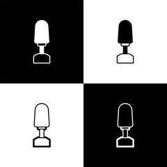 Sticker - Set Milling cutter for manicure icon isolated on black and white background. Apparatus for manicure. Manicure tools. Vector