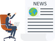 AOnline News and document, information verification or news inspection, News and legal reports concept,
dobe Illustrator Artwork