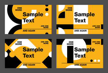 Poster - Business cards set in bold minimalism, seamless