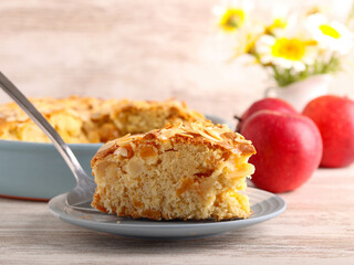 Wall Mural - Apple and apricot cake