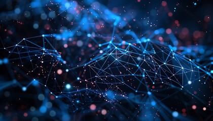 Fototapete - Unveiling the Unified Architecture, Exploring the Integration of Data, Networking, and Software in Cyberspace's Digital Mesh
