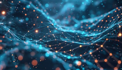 Fototapete - Unveiling the Unified Architecture, Exploring the Integration of Data, Networking, and Software in Cyberspace's Digital Mesh