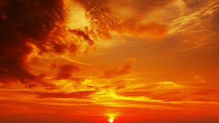Wall Mural - beautiful tropical sky at sunset