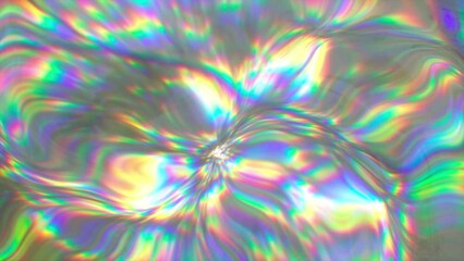 Wall Mural - 3d animation - looped animated abstract background of a colorful glass texture with light scattering