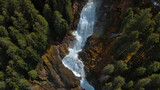 Fototapeta  - Krimml Waterfalls in Austrian Alps