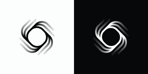Poster - Vector logo design illustration of an infinite square shape with a three-dimensional depth effect in a modern, simple, clean and abstract style.