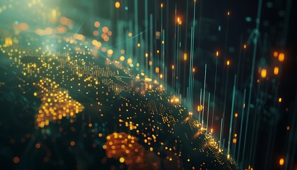 Aufkleber - Visualizing the Dynamic Global Economy: Abstract Stock Market Investment Trading Chart Background