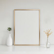 Empty frame mockup in naturally lit minimalist apartment - A1, A2, A3, A4