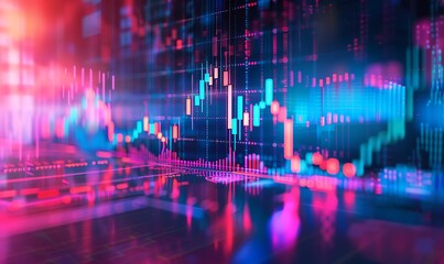 Wall Mural - Dynamic Financial Market Visualization: Detailed Analysis of Currency Trends and Economic Growth