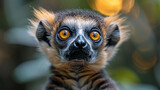 Fototapeta Panele - wildlife photography, authentic photo of a lemur in natural habitat, taken with telephoto lenses, for relaxing animal wallpaper and more