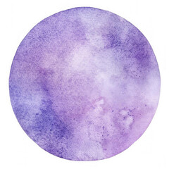 Poster - Round purple watercolor texture background with space for text, ideal for creative designs and invitations