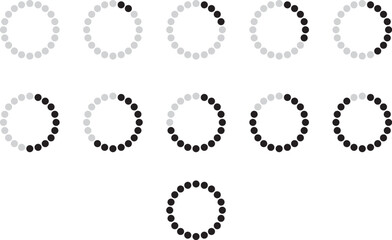 Poster - circular load progress indicator. buffering round symbol