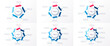Vector presentation circle infographic design templates 5 6 7 8 9 10 options