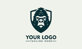 Fototapeta Pokój dzieciecy - gorilla vector logo design Vintage chimpanzee logo vector for Gorilla Lover