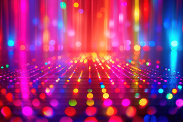 Wall Mural - Electric Rhythm, Colorful lights at a music event, Vibrant Show