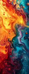 Wall Mural - Close-Up Earth in Vibrant Pop Surrealist Style with Solar Storm Gen AI