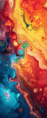 Wall Mural - Vibrant Abstract Earth Close-Up in Pop Surrealist Style Gen AI