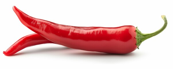 red hot chili pepper isolated on white