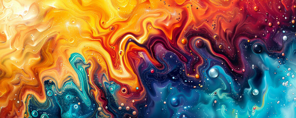 Wall Mural - Close-Up Earth with Solar Storm Abstract Art Gen AI