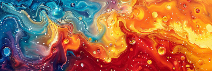 Wall Mural - Close-Up of Earth in Vibrant Pop Surrealist Style during Solar Storm Gen AI