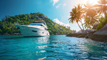 Luxury Yacht In Beautiful Sea 