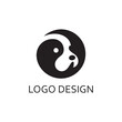 circular dog face for logo design