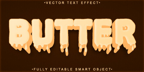 Poster - Organic Melting Butter Vector Fully Editable Smart Object Text Effect
