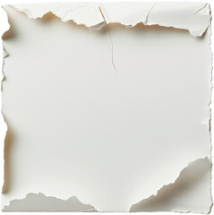 Canvas Print - crumpled white paper sheet, cut out transparent