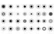 Sun icons vector symbol set. black suns star icons collection. Summer, sunlight, nature, sky sunset and sunrise, half sun, eps10